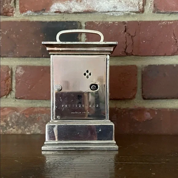 Elegant Silver Mantel Clock